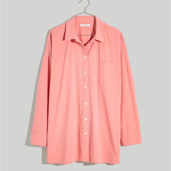 Madewell Signature Poplin Shirt in Cafe Pink - Picture 3 of 8